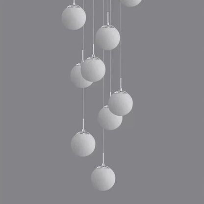 ECLAIRAGE SUSPENSION Suspension haut plafond boule de verre opaline