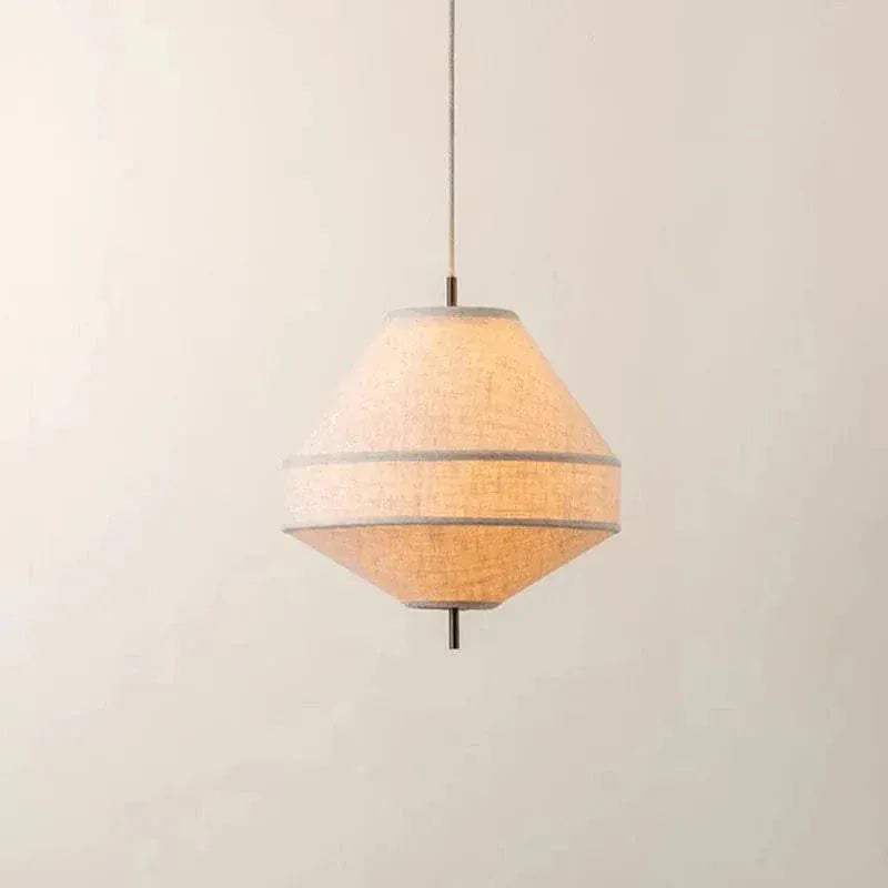 Eclairage suspension Suspension Japonaise en tissu design Wabi-sabi