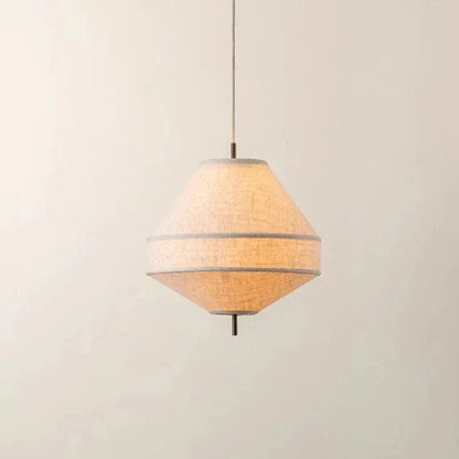 Eclairage suspension Suspension Japonaise en tissu design Wabi-sabi