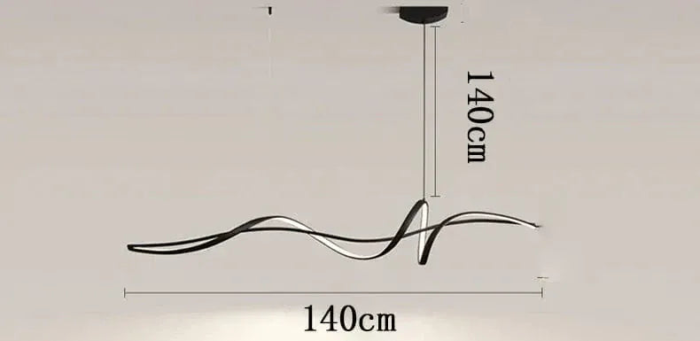 Eclairage suspension Suspension LED minimaliste design spirale