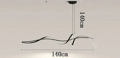 Eclairage suspension Suspension LED minimaliste design spirale
