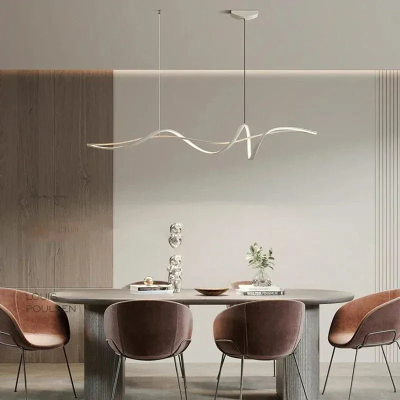 Eclairage suspension Suspension LED minimaliste design spirale
