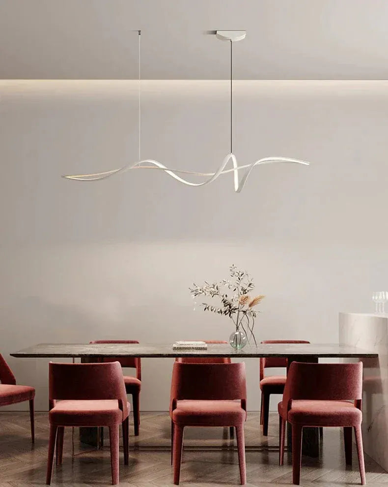 Eclairage suspension Suspension LED minimaliste design spirale