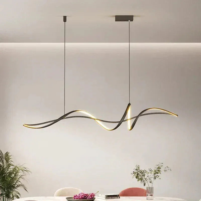 Eclairage suspension Suspension LED minimaliste design spirale