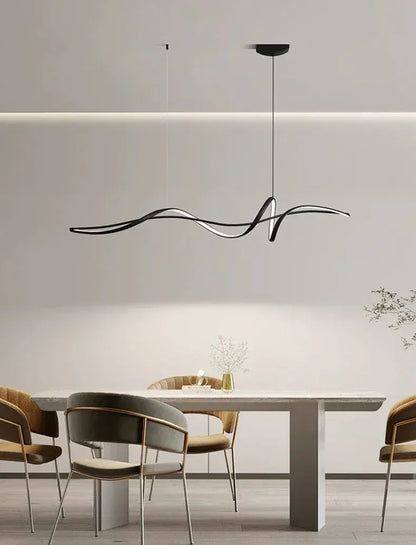 Eclairage suspension Suspension LED minimaliste design spirale