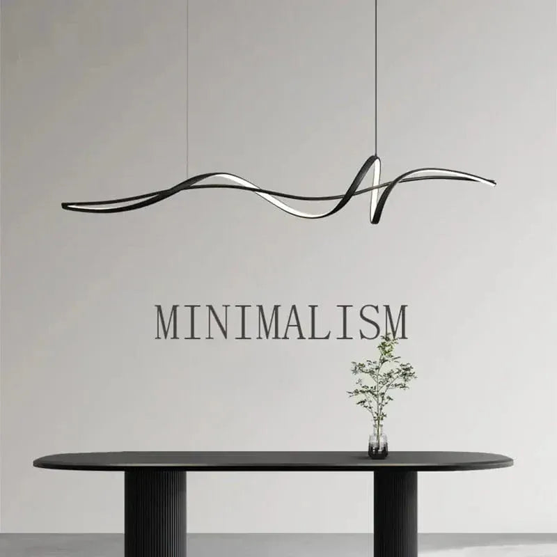 Eclairage suspension Suspension LED minimaliste design spirale