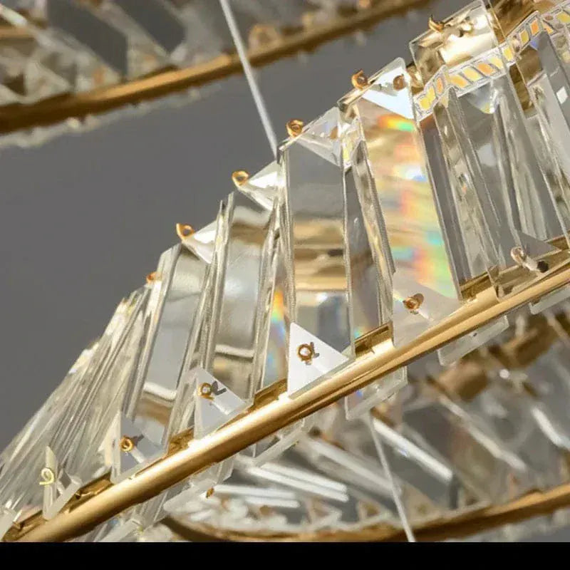 ECLAIRAGE SUSPENSION Suspension luminaire anneaux cristallin