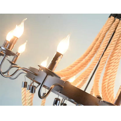 ECLAIRAGE SUSPENSION Suspension luminaire en corde style rustique