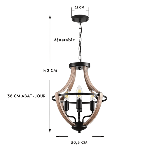 ECLAIRAGE SUSPENSION Suspension luminaire rustique