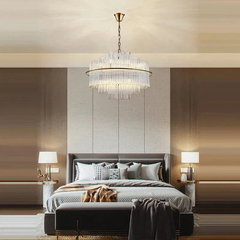 ECLAIRAGE SUSPENSION Suspension moderne en cristal K9