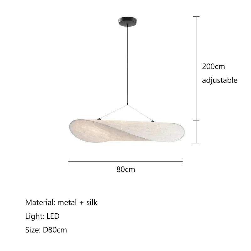 Eclairage suspension Suspension moderne en tissu design Japandi