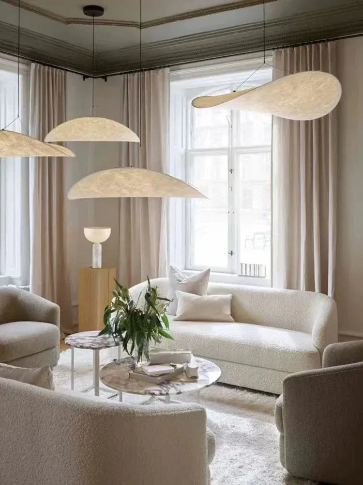 Eclairage suspension Suspension moderne en tissu design Japandi