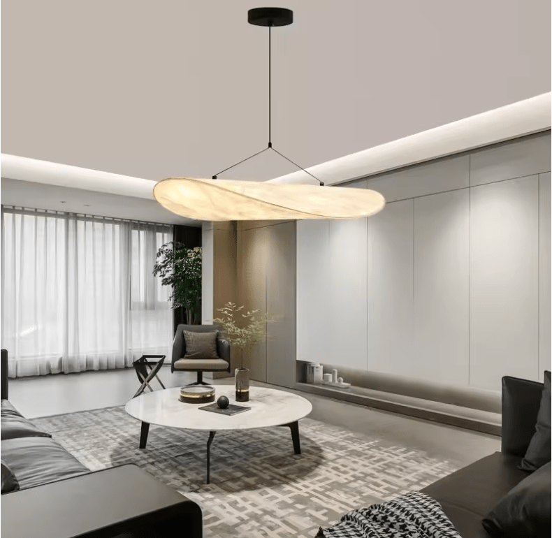 Eclairage suspension Suspension moderne en tissu design Japandi