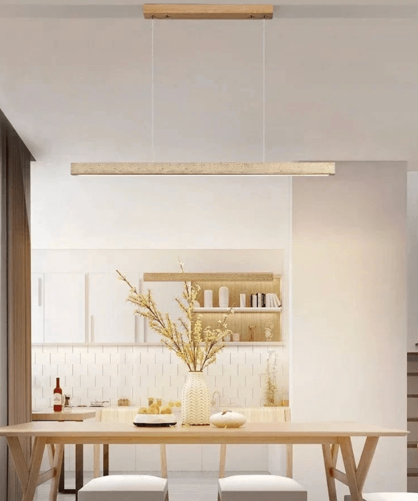 ECLAIRAGE SUSPENSION Suspension pierre de travertin système led