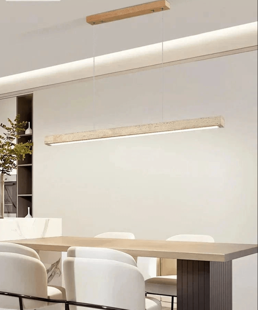 ECLAIRAGE SUSPENSION Suspension pierre de travertin système led