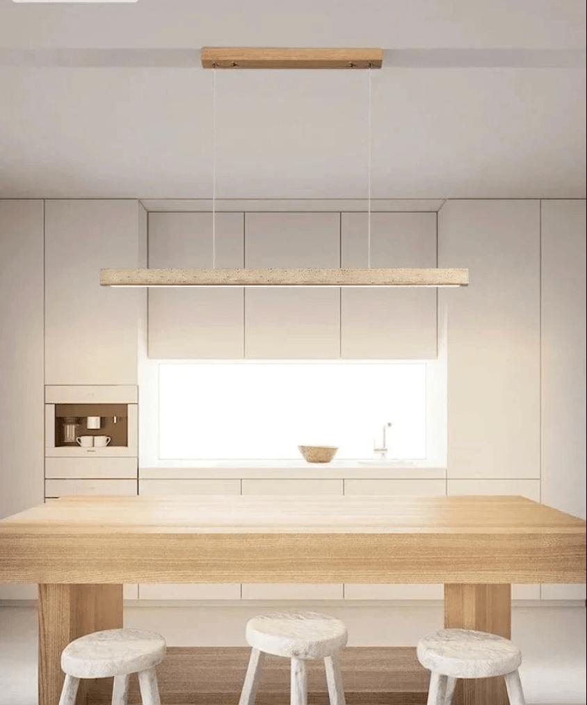 ECLAIRAGE SUSPENSION Suspension pierre de travertin système led