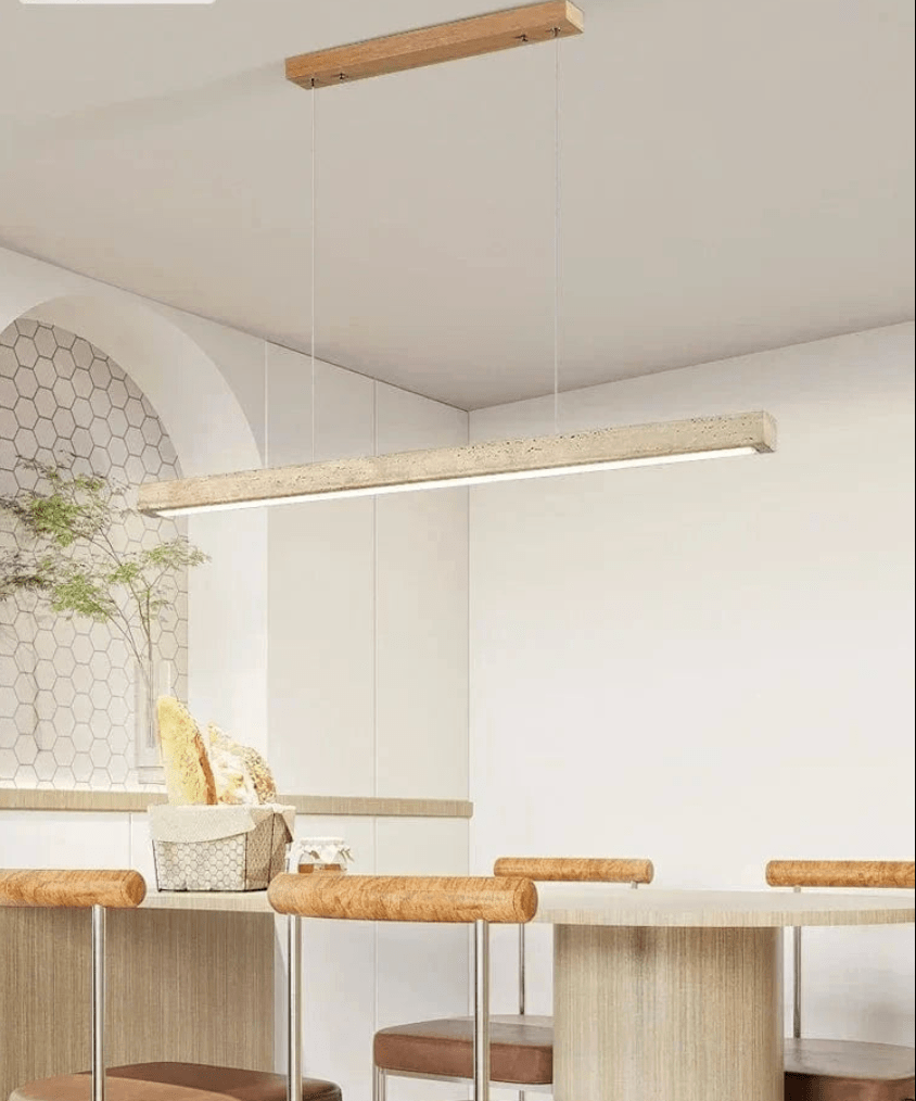 ECLAIRAGE SUSPENSION Suspension pierre de travertin système led