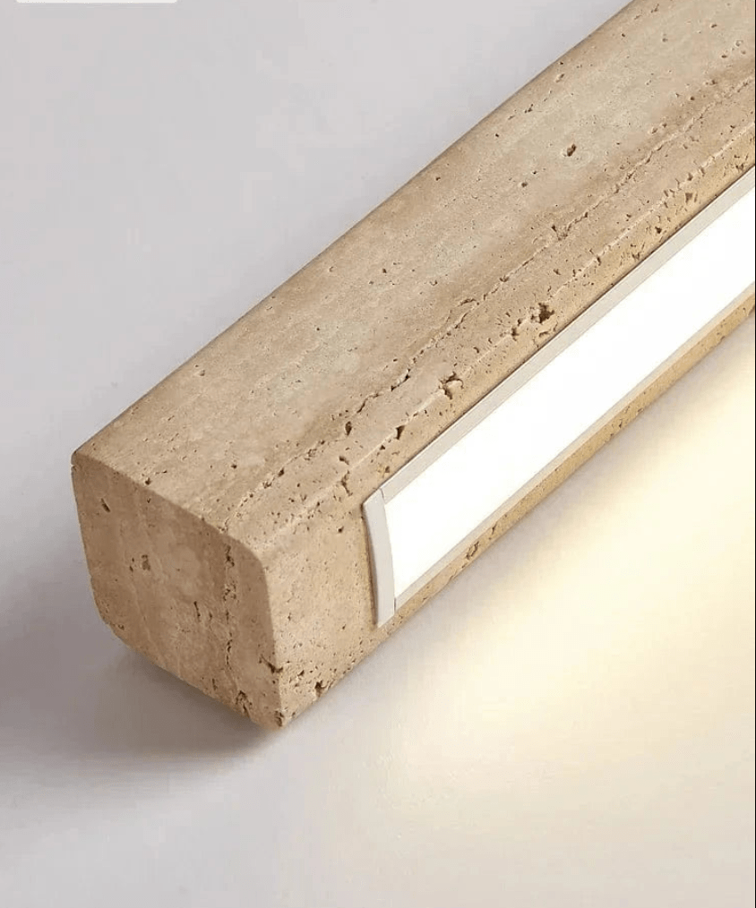 ECLAIRAGE SUSPENSION Suspension pierre de travertin système led