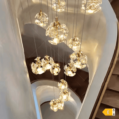 Eclairage suspension Suspension plafond haut cristal stars