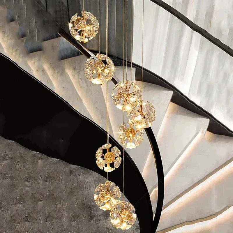 Eclairage suspension Suspension plafond haut cristal stars