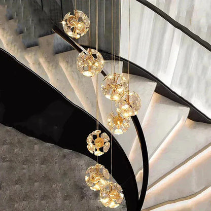 Eclairage suspension Suspension plafond haut cristal stars