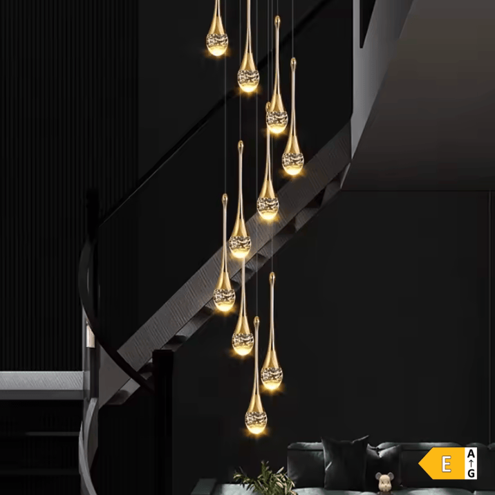 Eclairage suspension Suspension plafond haut goutte d'eau