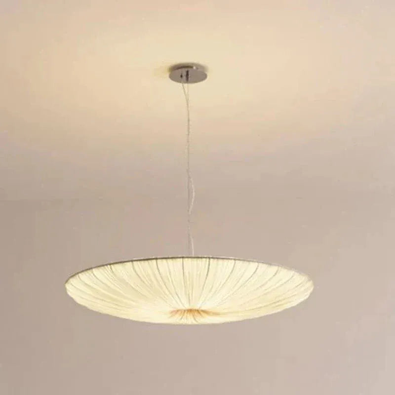 Eclairage suspension Suspension plate en tissu