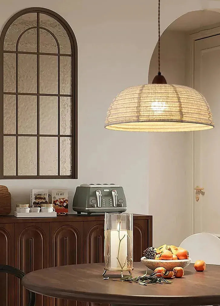 Eclairage suspension Suspension tissu style ancien
