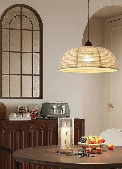 Eclairage suspension Suspension tissu style ancien