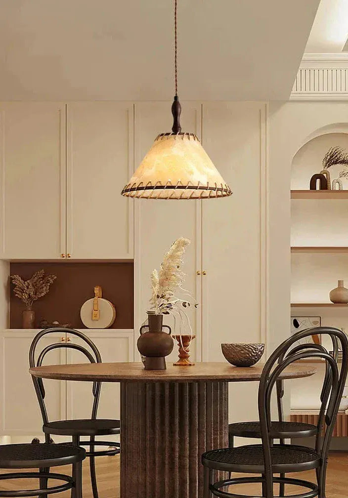 Eclairage suspension Suspension tissu style ancien