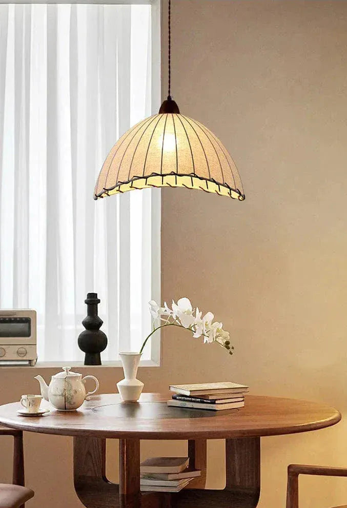 Eclairage suspension Suspension tissu style ancien