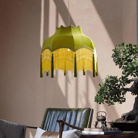 Eclairage suspension Suspension verte ambiance cabaret