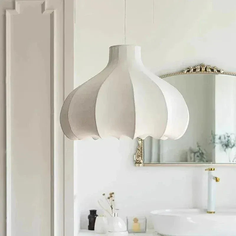Eclairage suspension Suspensions en soie design créatif style Japandi