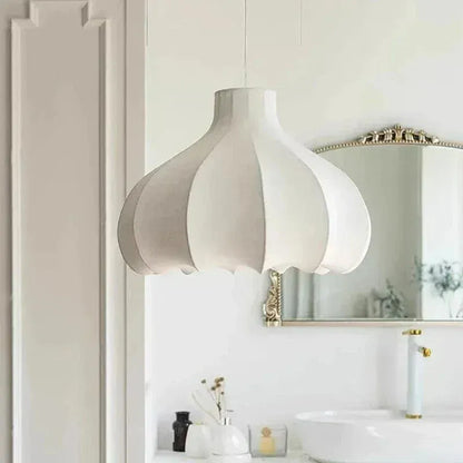 Eclairage suspension Suspensions en soie design créatif style Japandi