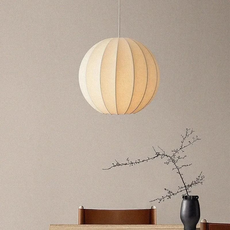 Eclairage suspension Suspensions en soie design créatif style Japandi