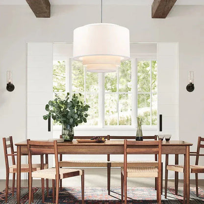 Eclairage suspension Suspensions en tissu design classique