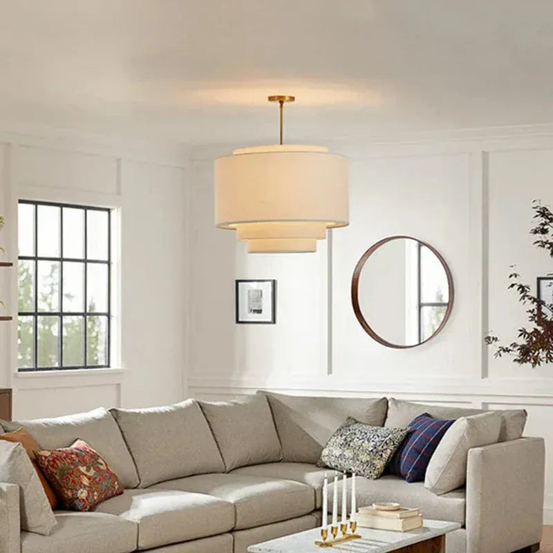Eclairage suspension Suspensions en tissu design classique