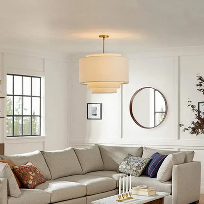 Eclairage suspension Suspensions en tissu design classique