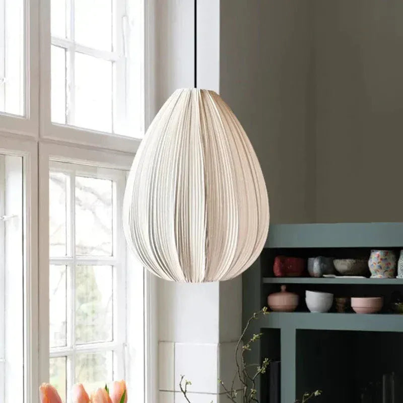 Eclairage suspension Suspensions en tissu plissé