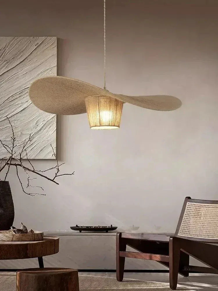 ECLAIRAGE SUSPENSION Suspesion en corde de chanvre