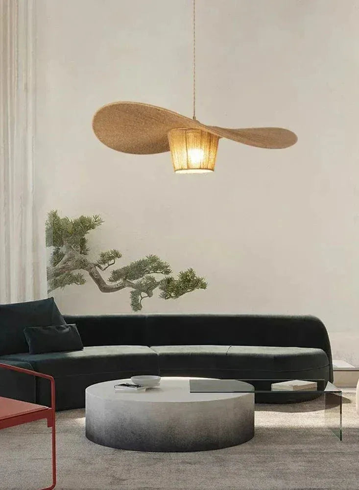 ECLAIRAGE SUSPENSION Suspesion en corde de chanvre